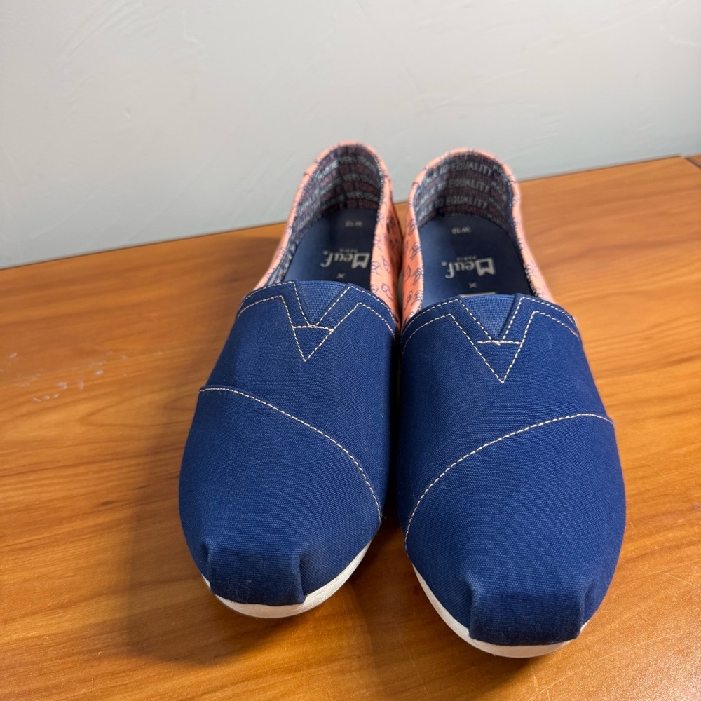 Toms x‎ Meuf Paris Rights “Walk To Equality” Canvas Slip on Alpargata Flat 10 - Picture 6 of 9